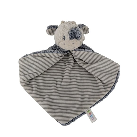 Ebba Gray White Cow Lovey 15" Striped Baby Security Blanket by Aurora 2022 - Picture 3 of 7